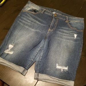 Denim Bermuda shorts